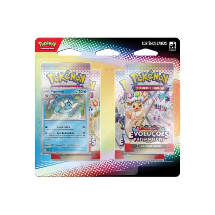 PTBR | Pokémon | Blister Quádruplo Evoluções Prismáticas - Vaporeon