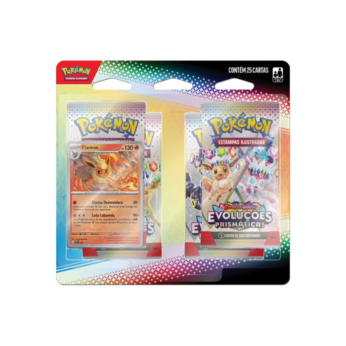 PTBR | Pokémon | Blister Quádruplo Evoluções Prismáticas - Flareon