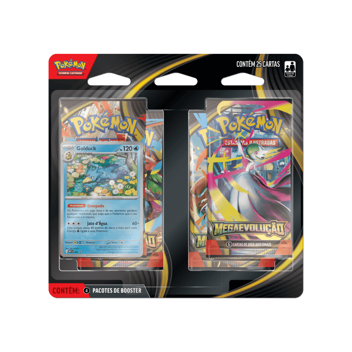 PTBR | Pokémon | Blister Quádruplo Mega Evolução – Golduck