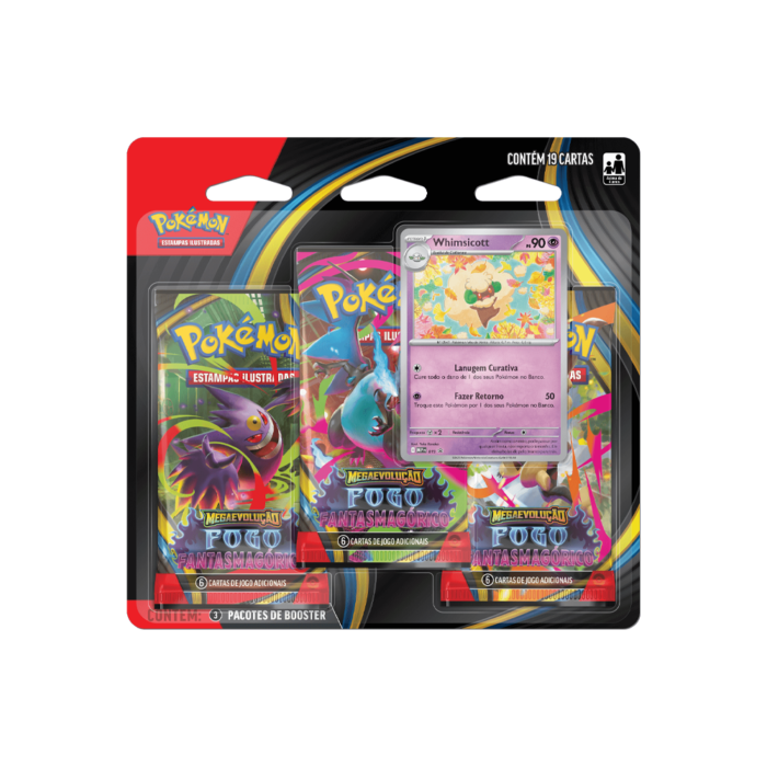 PTBR | Pokémon | Blister Triplo Fogo Fantasmagórico – Whimsicott