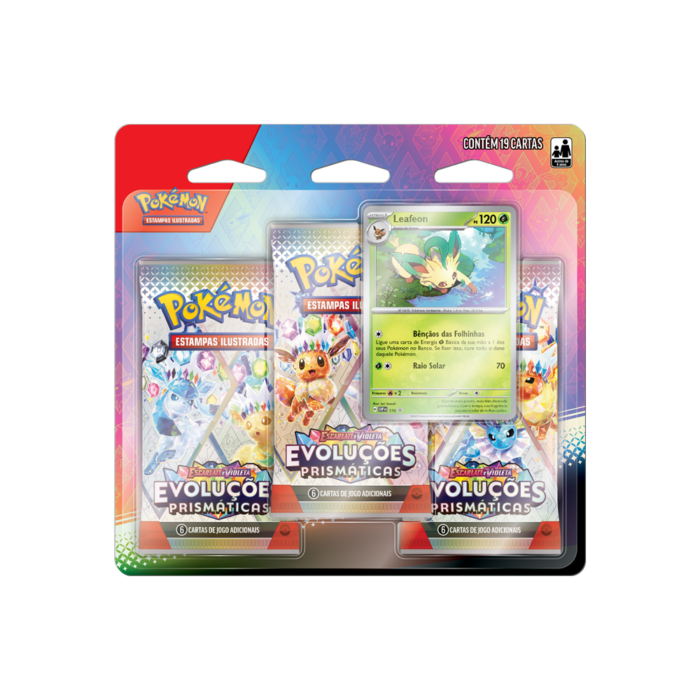 PTBR | Pokémon | Blister Triplo Evoluções Prismáticas – Leafeon
