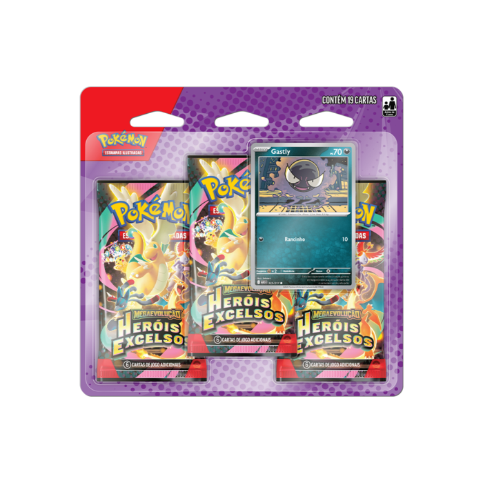 PTBR | Pokémon | Blister Triplo Heróis Excelsos - Gastly